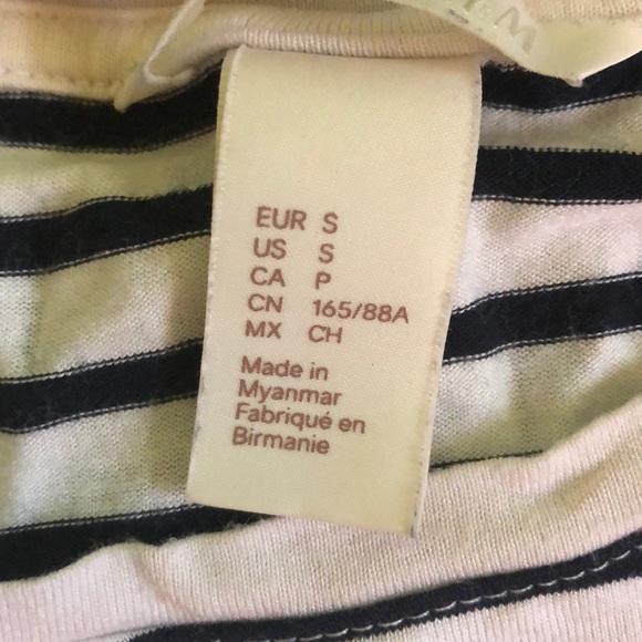 black and white striped short sleeve - Picture 2 of 2